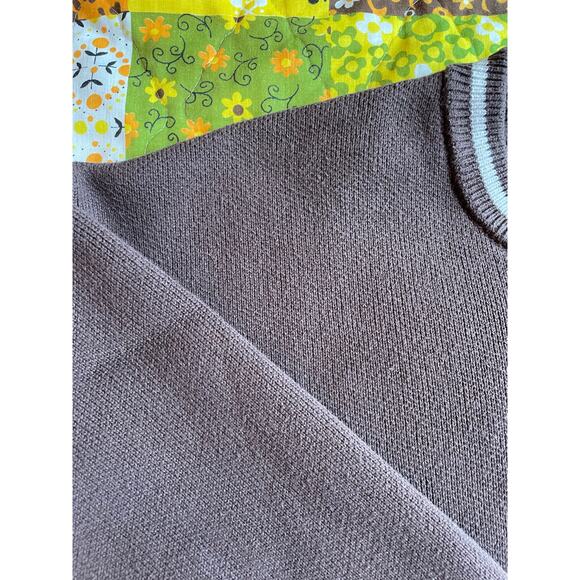 Taylor Swift Tortured Poets Department (TTPD) V-Neck Brown Cropped Sweater sz L - Picture 6 of 8